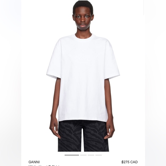 Ganni white t-shirt - Picture 5 of 5